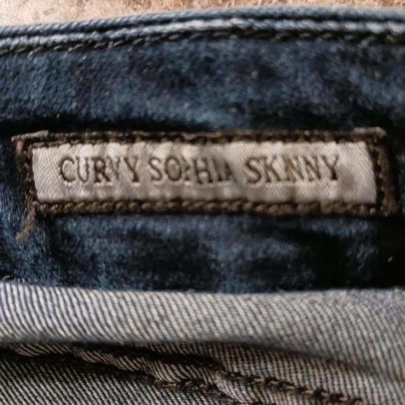 Guess Curvy Sophia dark Wash Skinny Jeans  Size 23 - Picture 7 of 15